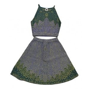 Missoni crop top skirt set